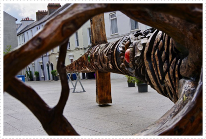 Viking sward carved from a single tree